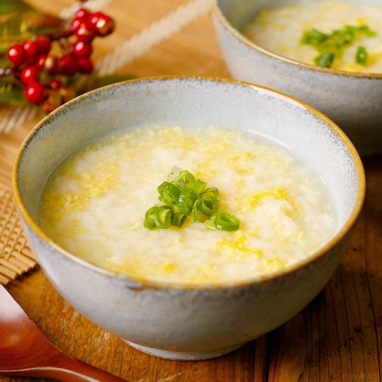 白だしで作る卵雑炊