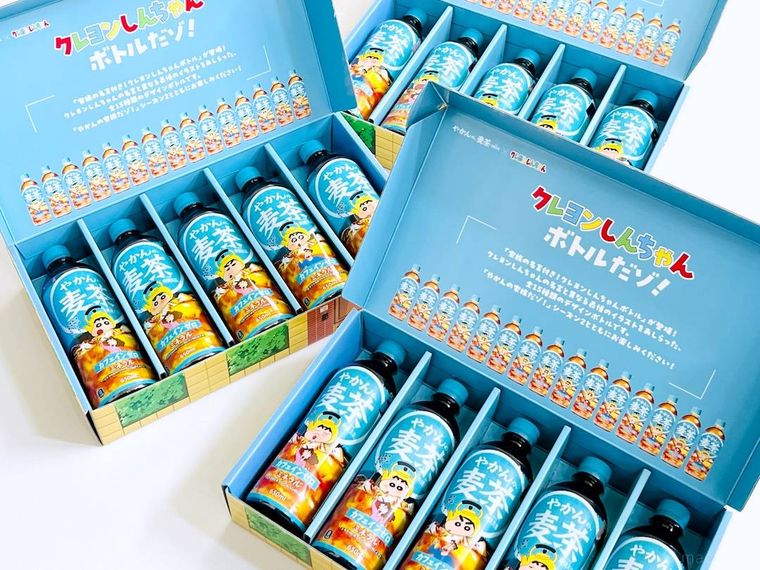 家族の名言付きクレヨンしんちゃんボトルの全15種コンプリート特別 BOX