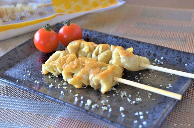 業務スーパー鶏皮串の調理例