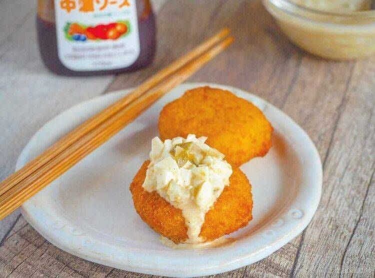 業務スーパーホタテ風味フライの調理例