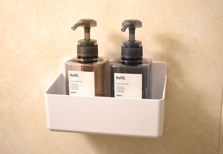 浴室にボトルホルダーワイドを設置したところ