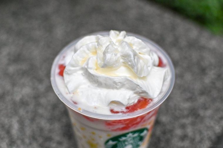 ホイップクリームのアップ