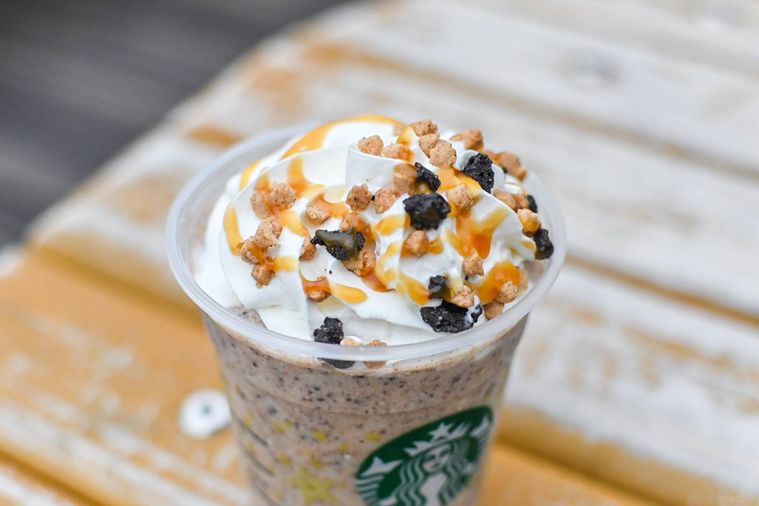 ドリンクのトッピングのアップ