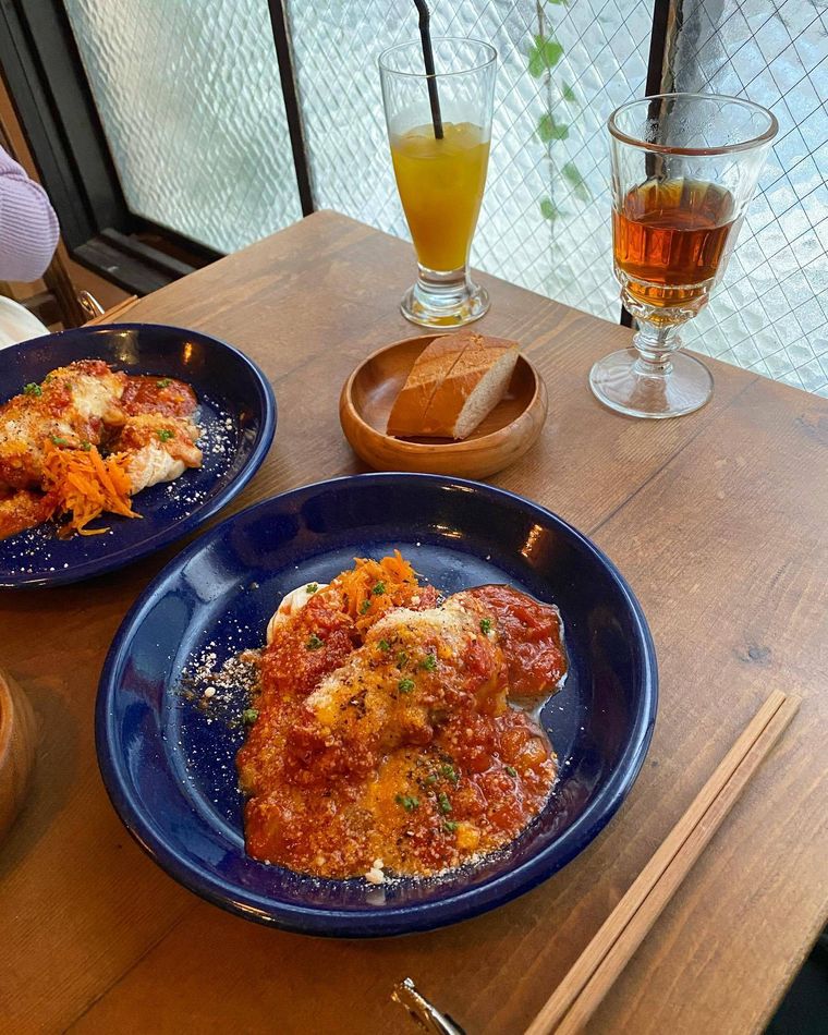 清川サロンの羊のハンバーグ