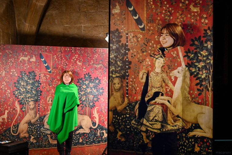 透明マントのデモンストレーション