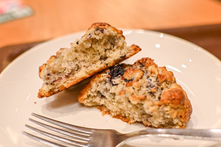 ブルーベリースコーンの断面