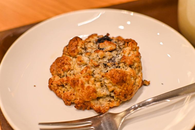 ブルーベリースコーンのアップ