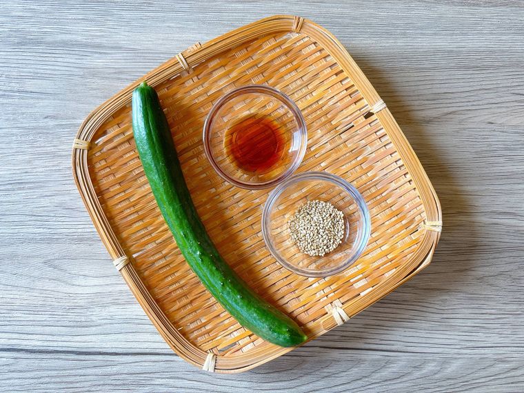 めんつゆ漬けきゅうりの材料