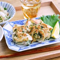 マヨでしっとりふわふわ鶏むね大葉つくね