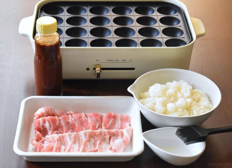 肉巻きおにぎりの材料