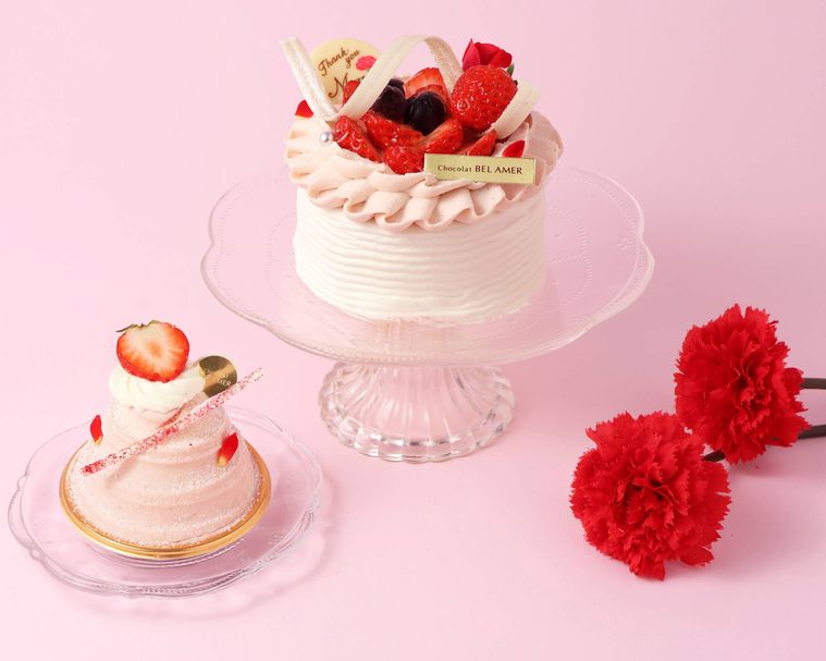 ベルアメールのブーケショコラショートと苺のモンブランのイメージ