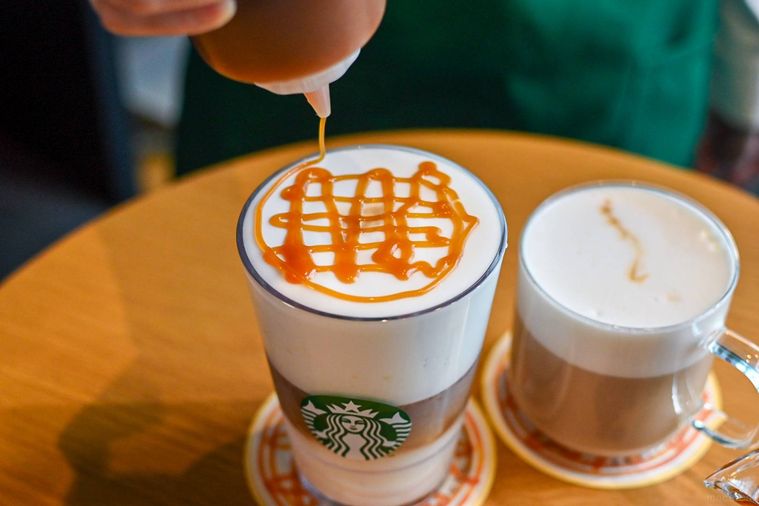 キャラメルマキアートのソースのアップ