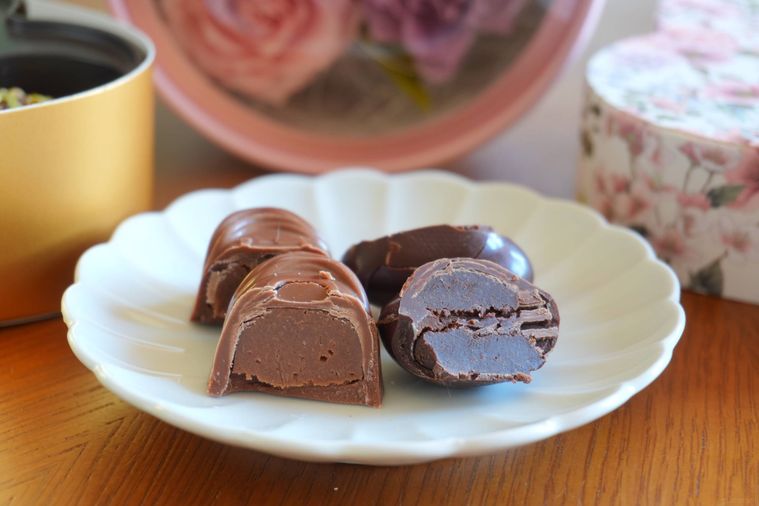 チョコレートの断面