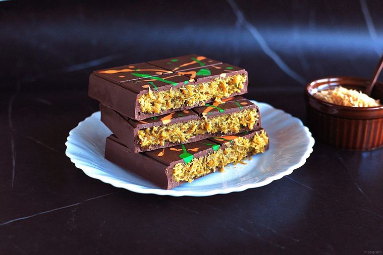 ドバイチョコの断面