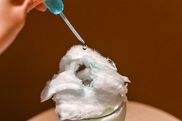 ドリンクのトッピングのアップ