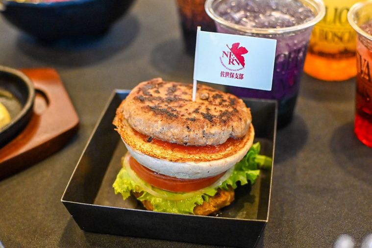 ハンバーガーのアップ