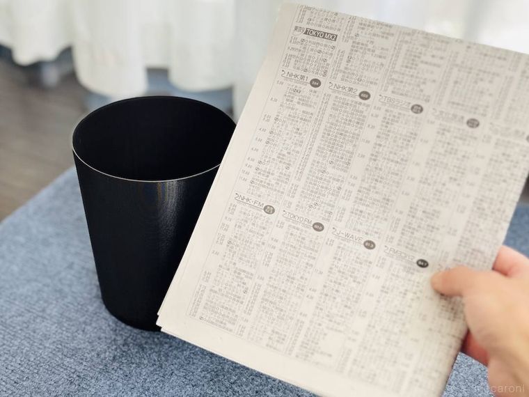 ゴミ箱と新聞紙