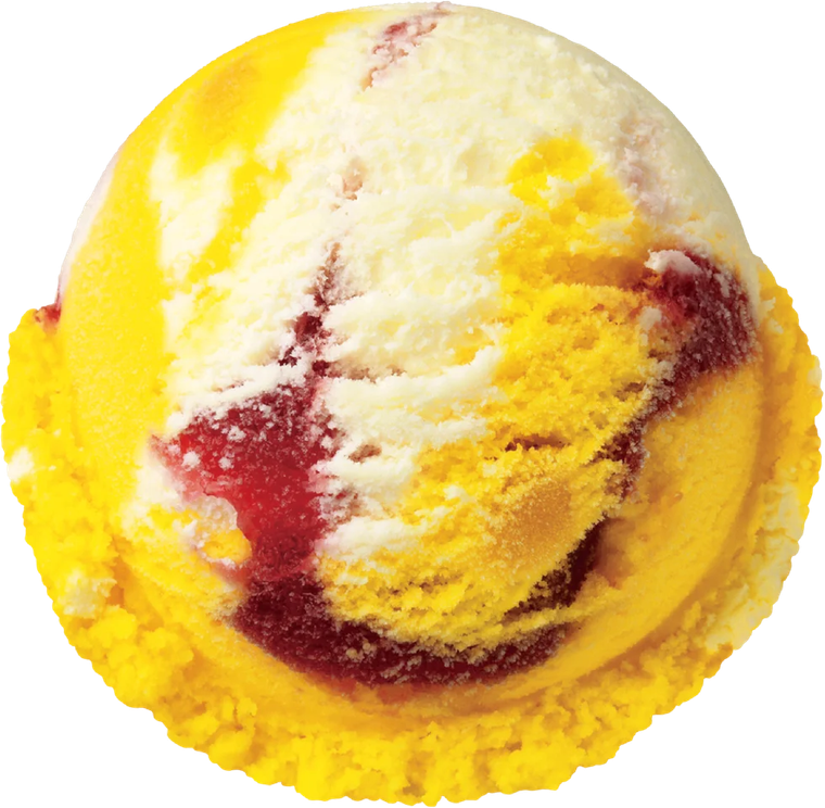 ピーチフレーバーのアイスクリームのイメージ