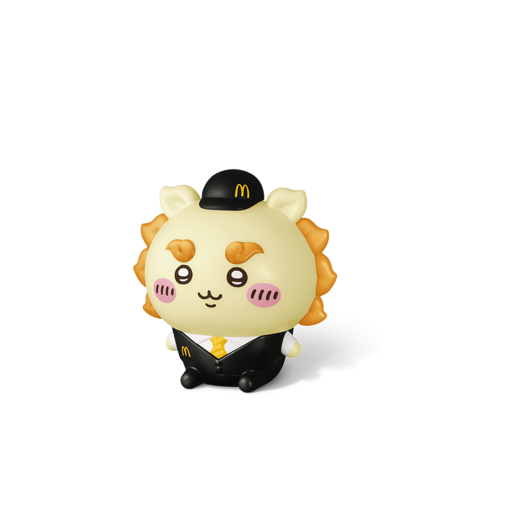 マクドナルドのマネージャーの制服を着たシーサーの3Dフィギュア