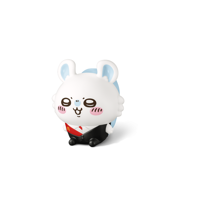 マクドナルドのおもてなしリーダーの制服を着たモモンガの3Dフィギュア