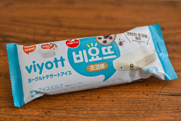 アイスのパッケージのアップ
