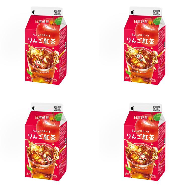 日塔紅茶のりんご紅茶4種のパッケージ
