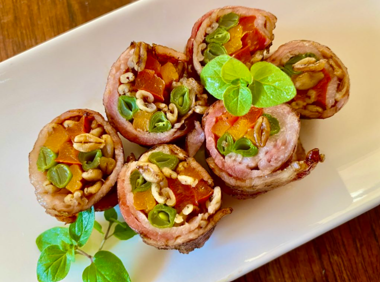 スーパー大麦入り野菜の肉巻き