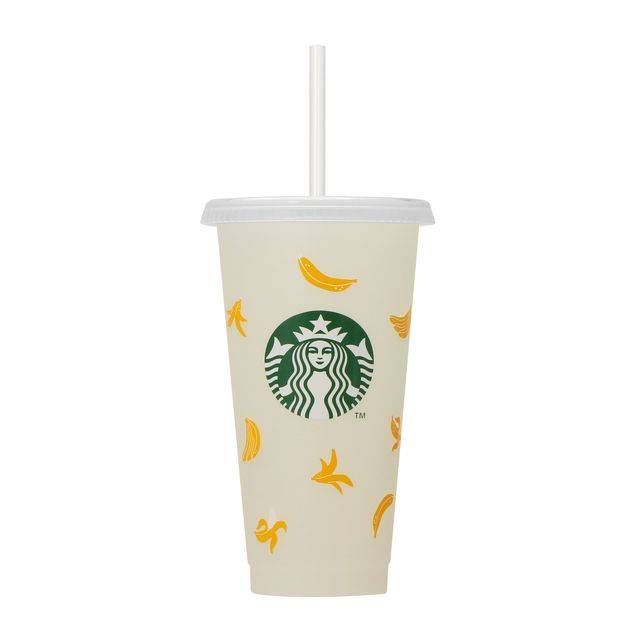 バナナ柄のリユーザブルカップコールドカップ