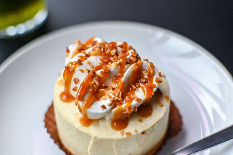 ケーキのトッピングのアップ