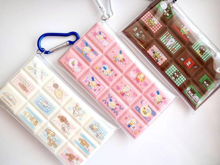 チョコブロックシールのキーホルダーアレンジ