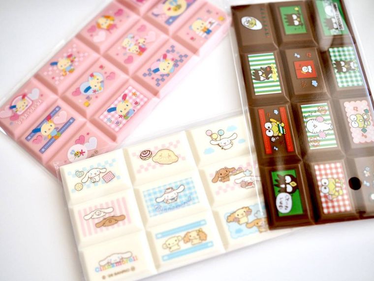 チョコブロックシールのキーホルダーアレンジ