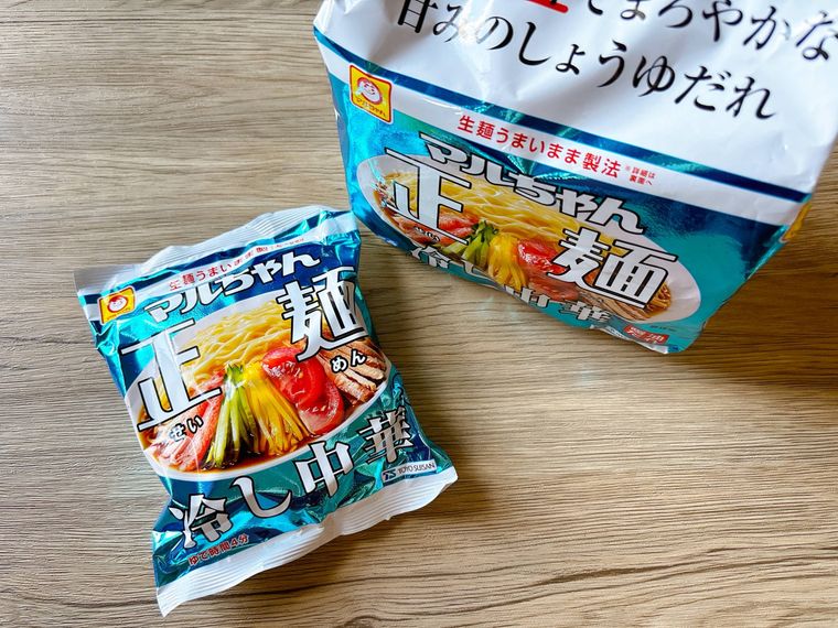 マルちゃん正麺の冷やし中華のパッケージ
