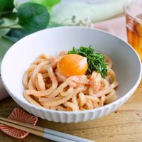 マヨたま明太うどんレンジ冷凍うどんで爆速レシピ