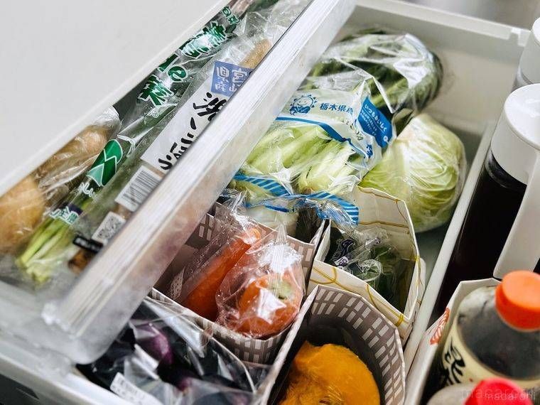 食材が入った冷蔵庫