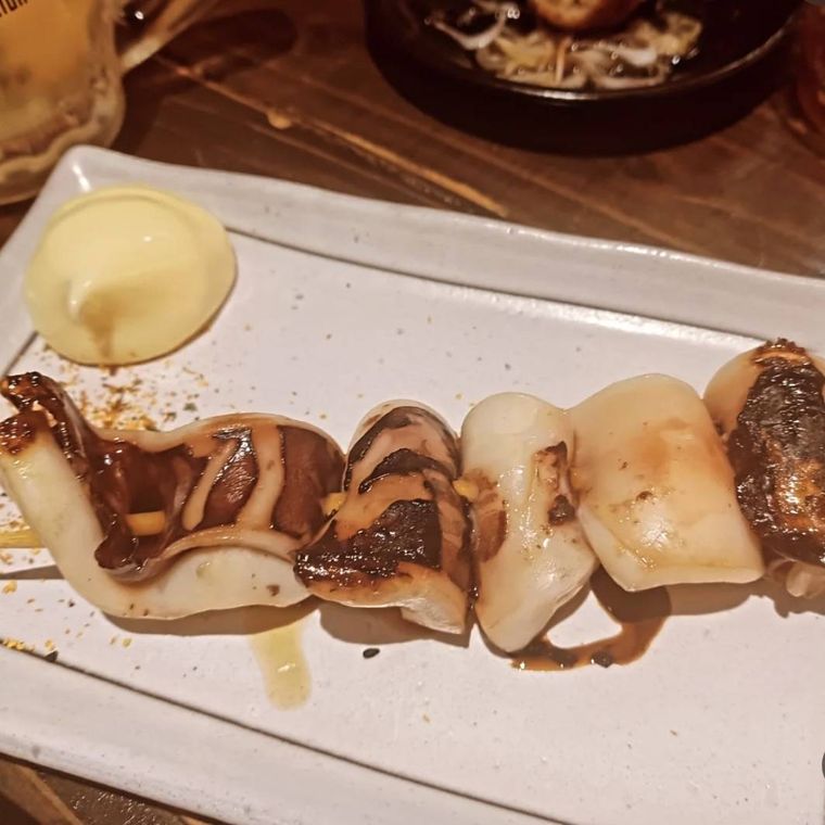 マヨネーズとこんがり焼かれたいか焼き