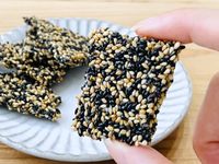 ごまとみりんだけでパリパリフライパンでごませんべいのやみつきレシピ