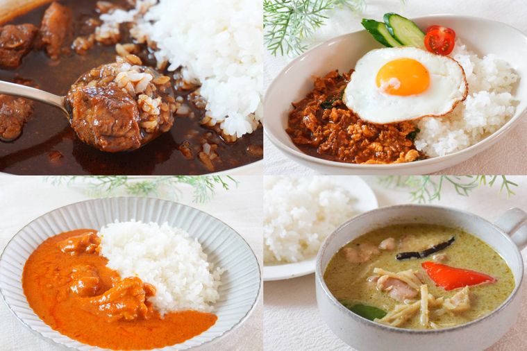カレーやガパオライスの集合写真