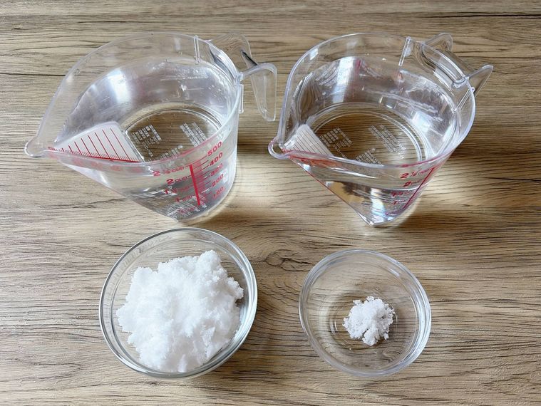 手作り経口補水液の材料