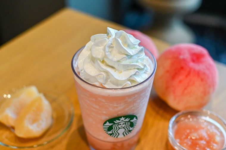 フラペチーノのトッピングのアップ