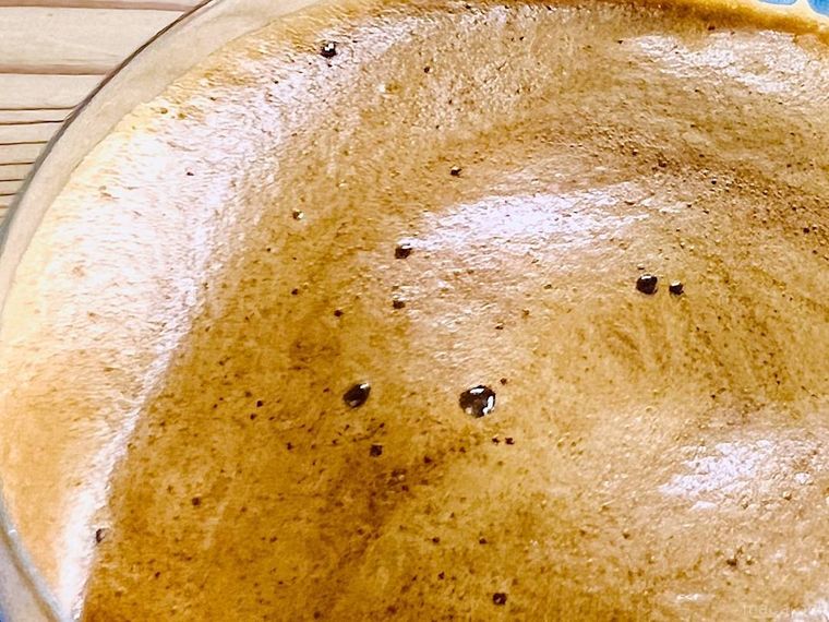 ダルゴナコーヒーの泡
