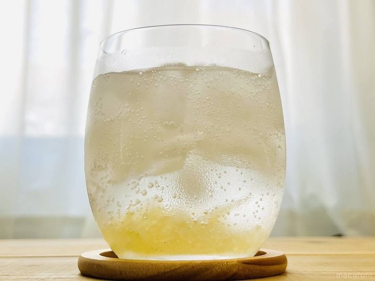 アヲハタ55 レモンママレードと炭酸水で作ったレモンスカッシュ