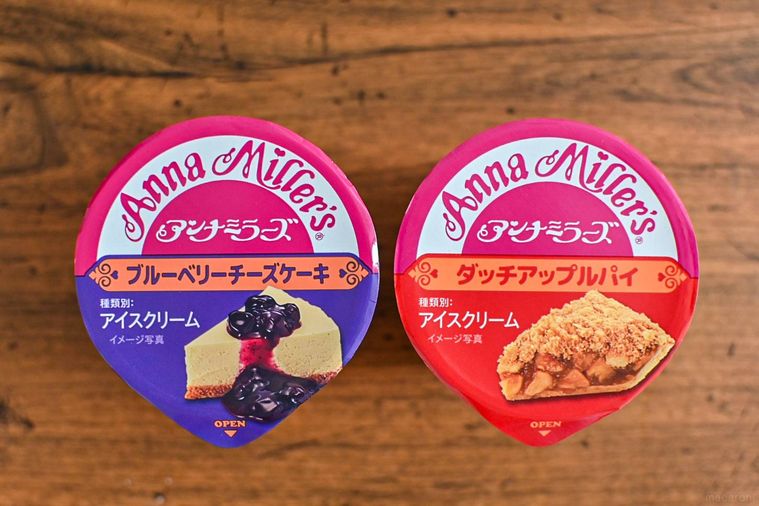 アイスのパッケージの俯瞰