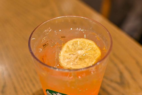 ドリンクのトッピングのアップ