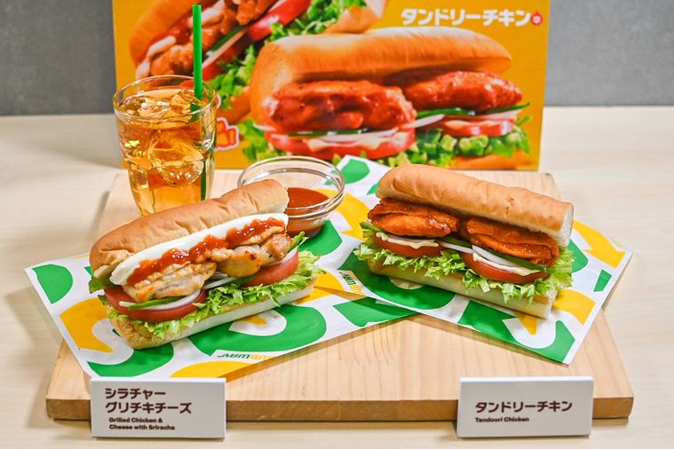 サンドイッチが並んでいるところ