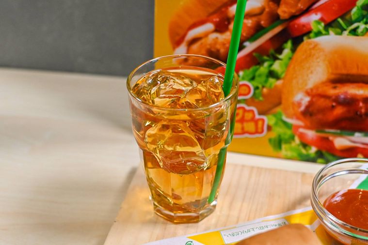 ミントアイスティーのアップ