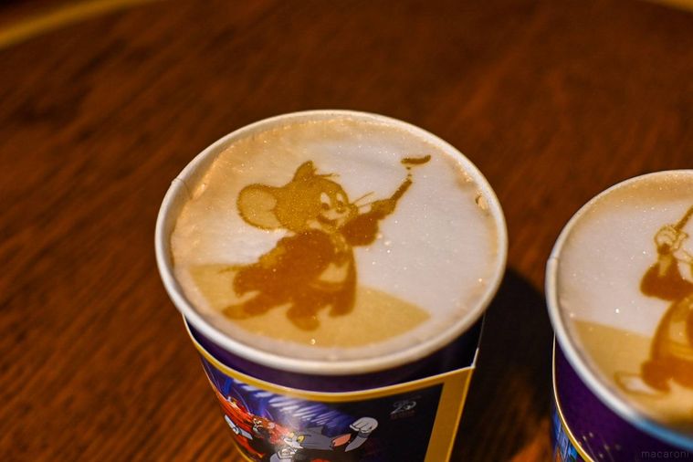 カフェラテのアップ
