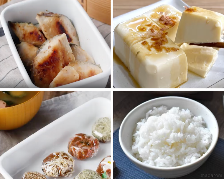 さわらの西京焼き、冷奴、味噌玉、ごはん
