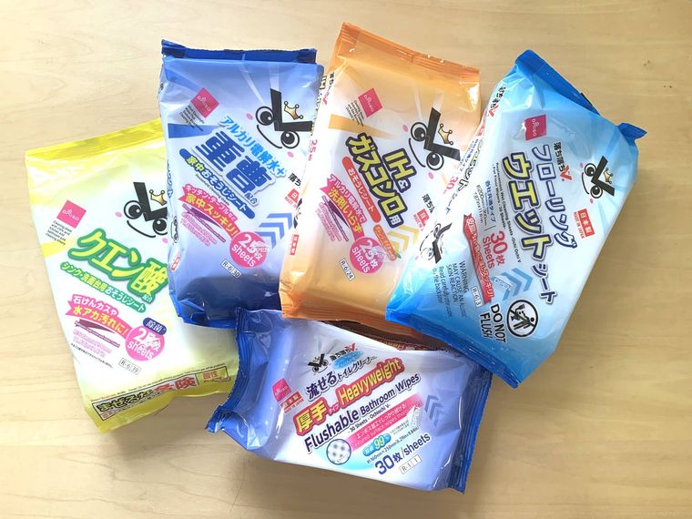ダイソーの掃除シート5種類