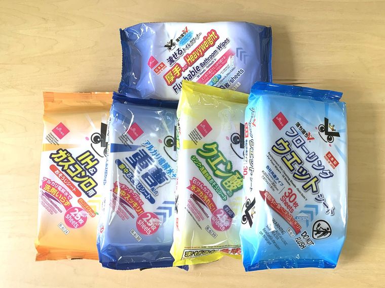 ダイソーの掃除シート5種類