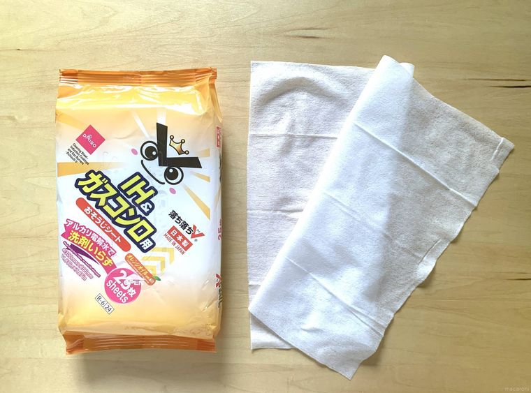ダイソーの落ち落ちVおそうじシート IHガスコンロ用25枚